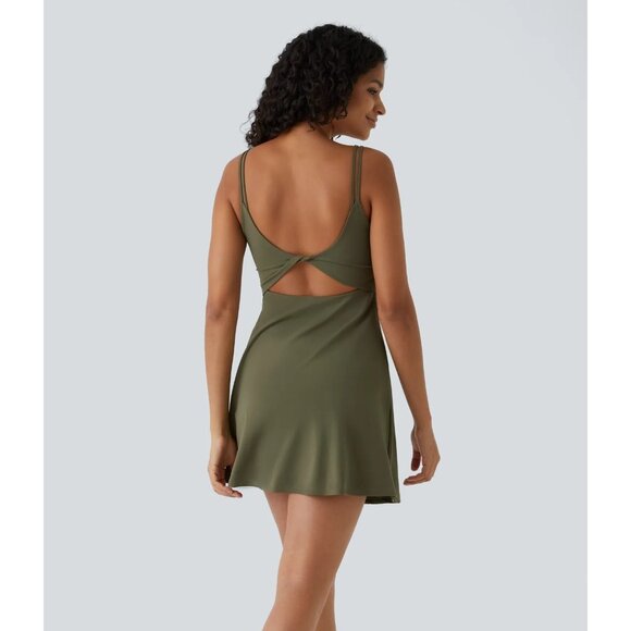 Halara SoftlyZero Plush Double Straps Slip Dance Active Dress 1X - Picture 2 of 7